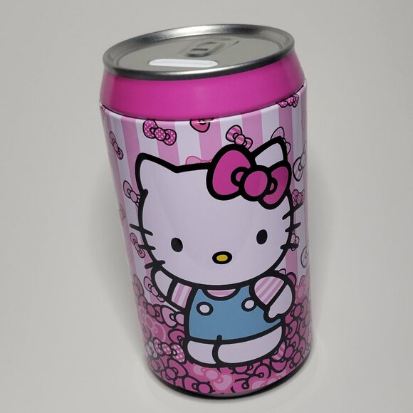Hello Kitty Tin Can Coin Bank 2025 The Tin Box Company New Sanrio Pink 7.75 x 4 - Picture 3 of 8
